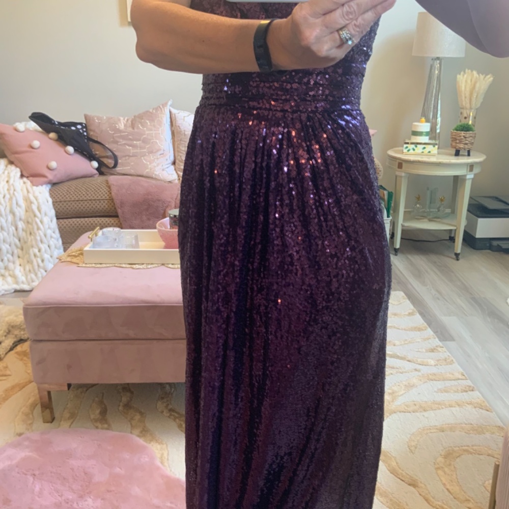 Kate Karin purple sequin Dance Prom Bridesmaid Fancy sleeveless dress New w/tags - Picture 12 of 12